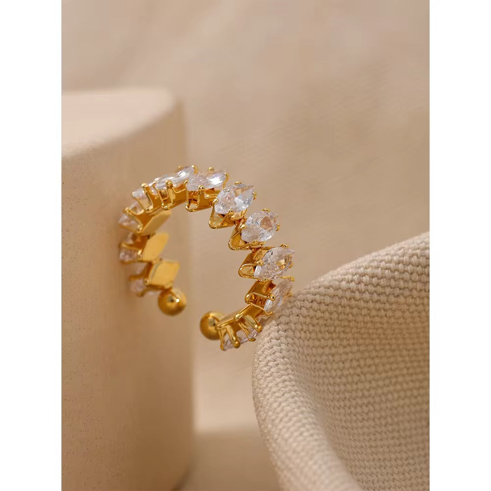 The Ella CZ Adjustable Ring