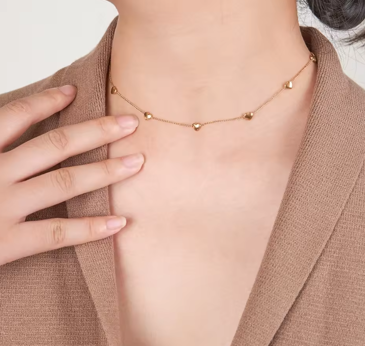 Crazy in Love Dainty Heart Necklace - 18K Gold