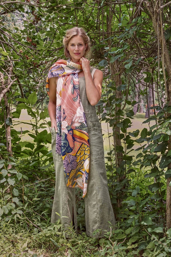 Print Rainforest Feathered Friends Scarf