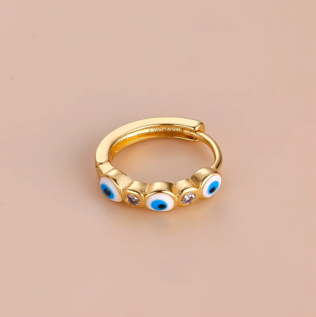 Evil Eye Huggie Earrings