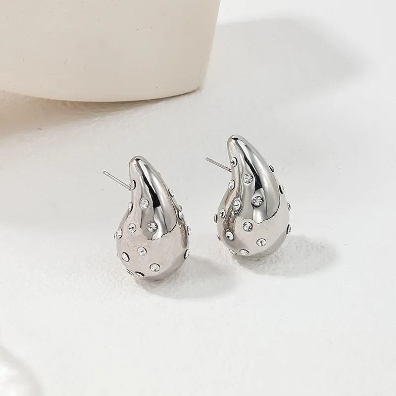 The Jessica Raindrop Earring - Silver