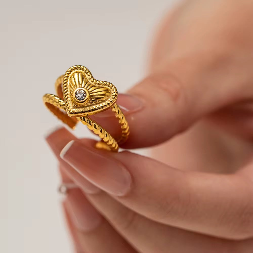 Golden Heart Ring