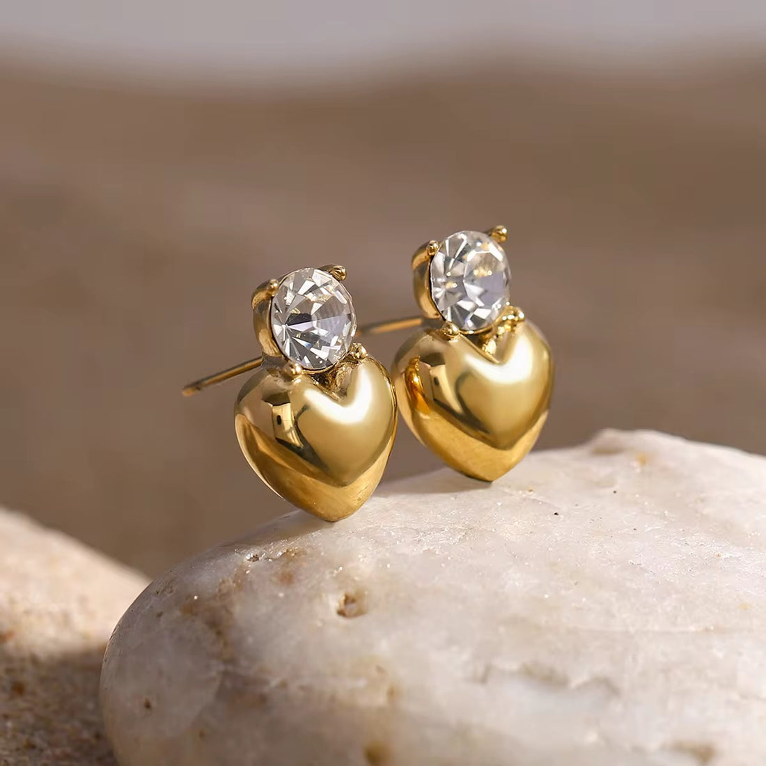 The Kimmy CZ Heart Studs