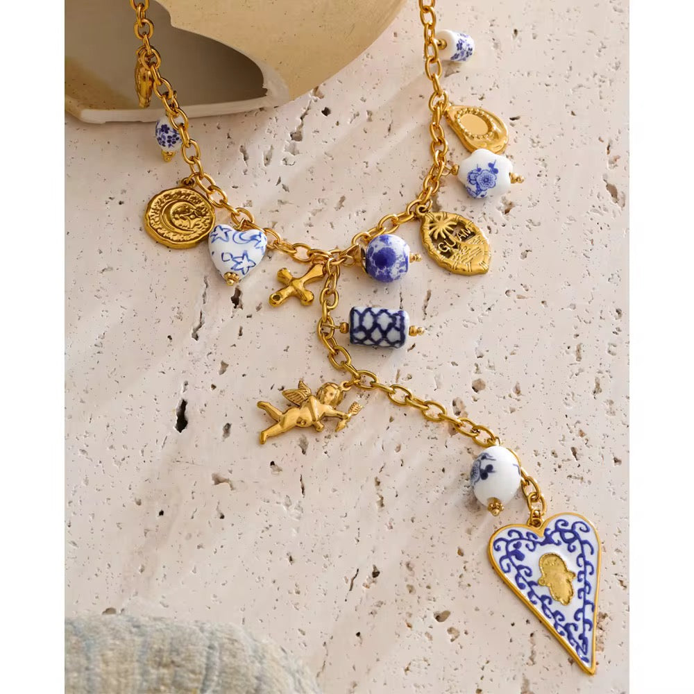 Newport Charm Lariat Necklace