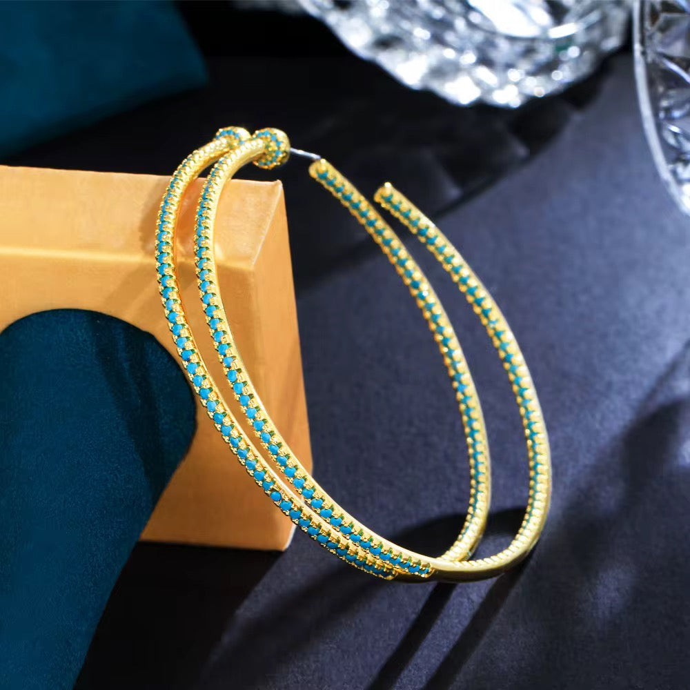 Turquoise Riviera Hoop Earrings