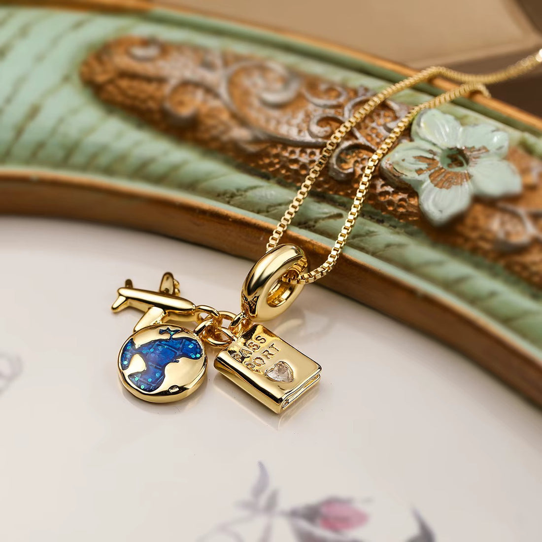 Passport Charm Necklace