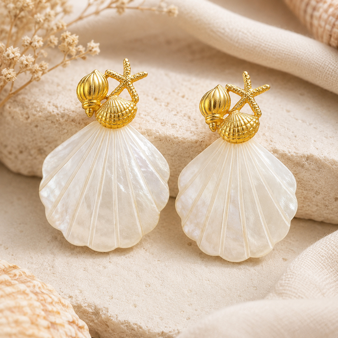 The Ariel Shell Earrings