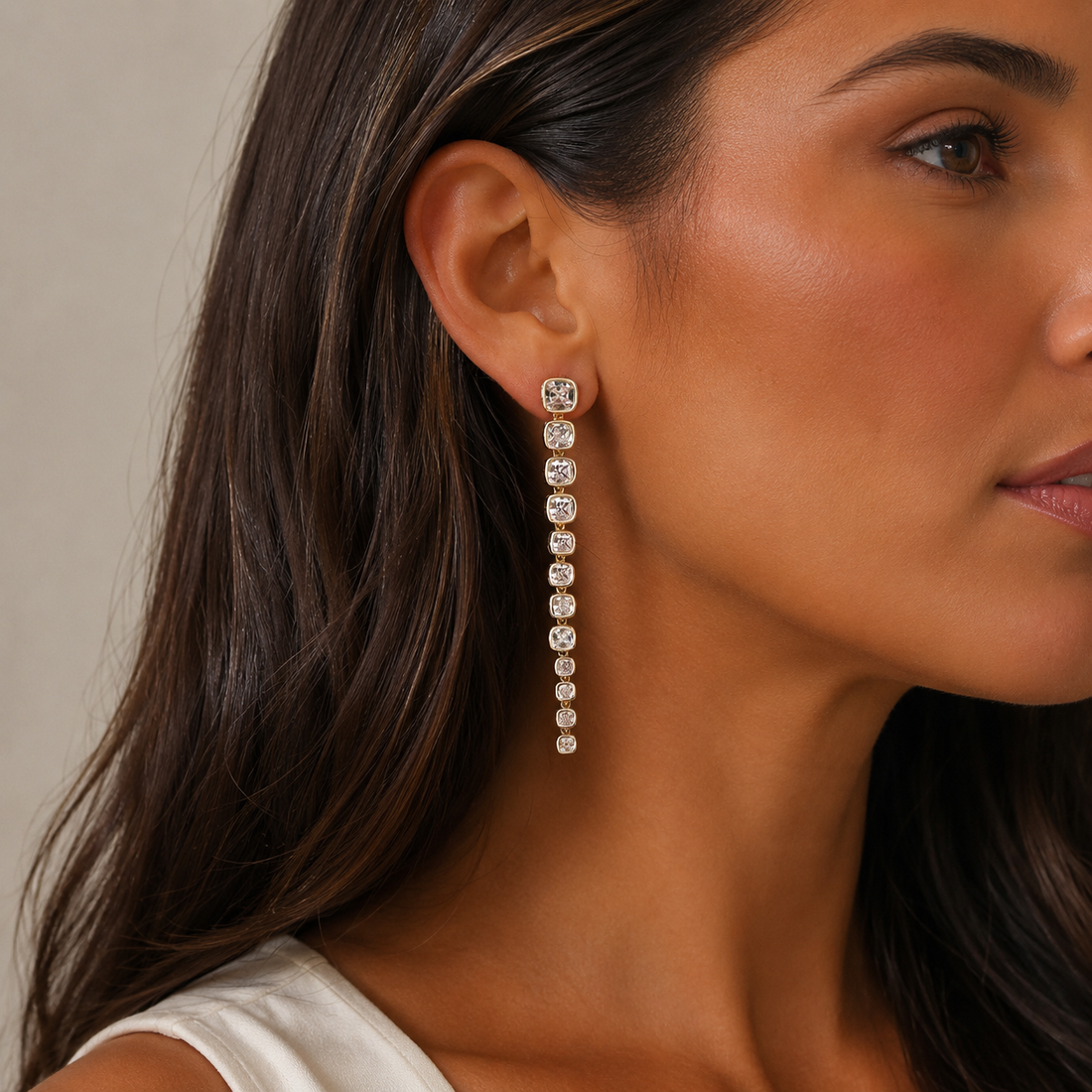 Marina Tennis Drop Earrings