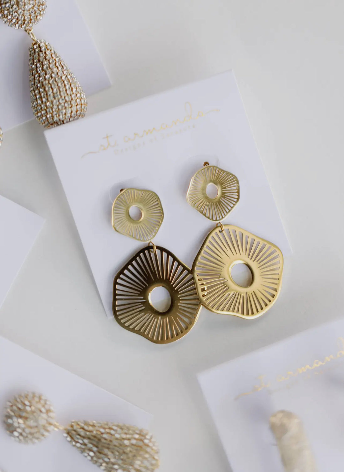 Anemone Gold Statement Earrings