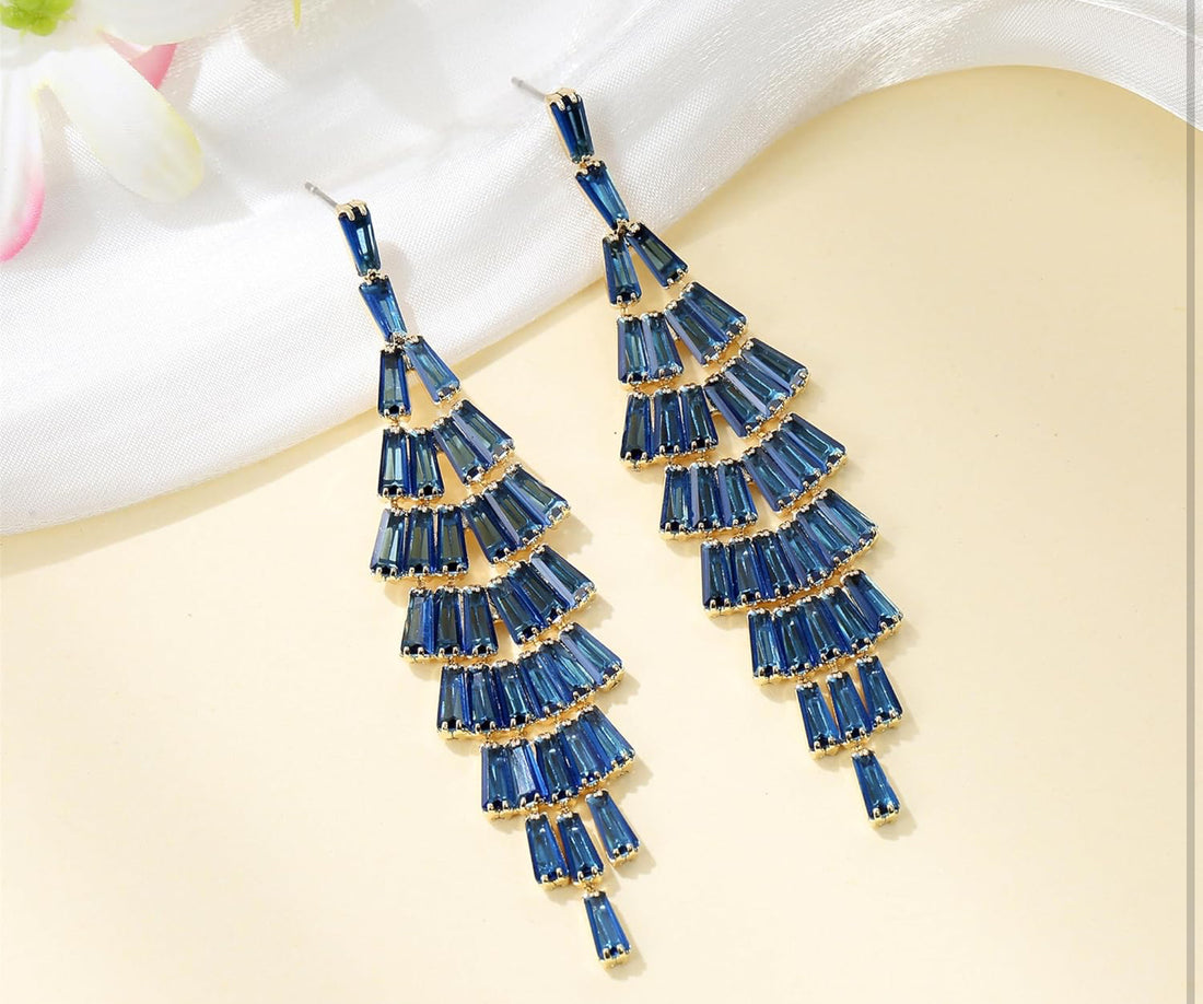 The Tiered Glam Drop Earrings