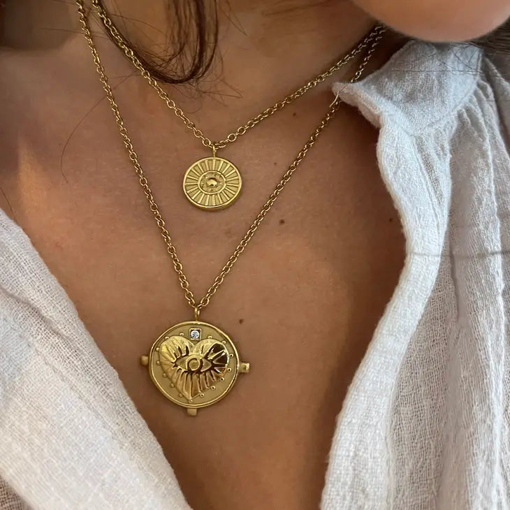 Gigi Double Coin Necklace - Main Image