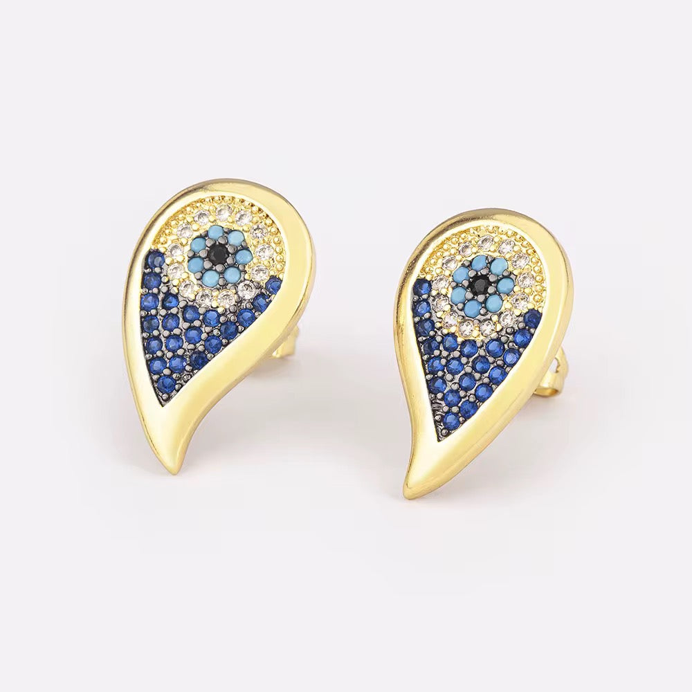 Ocean Eye Tear Drop Studs