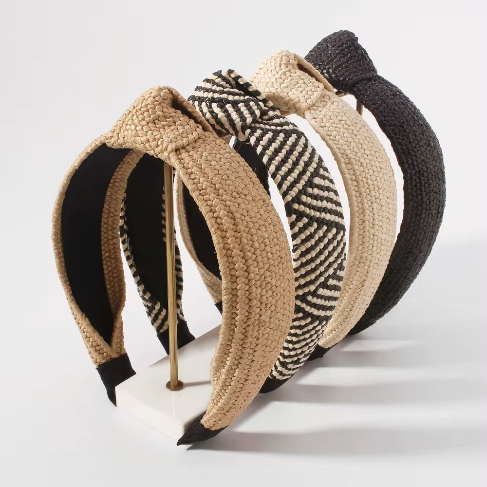 Raffia Classic Black Headband