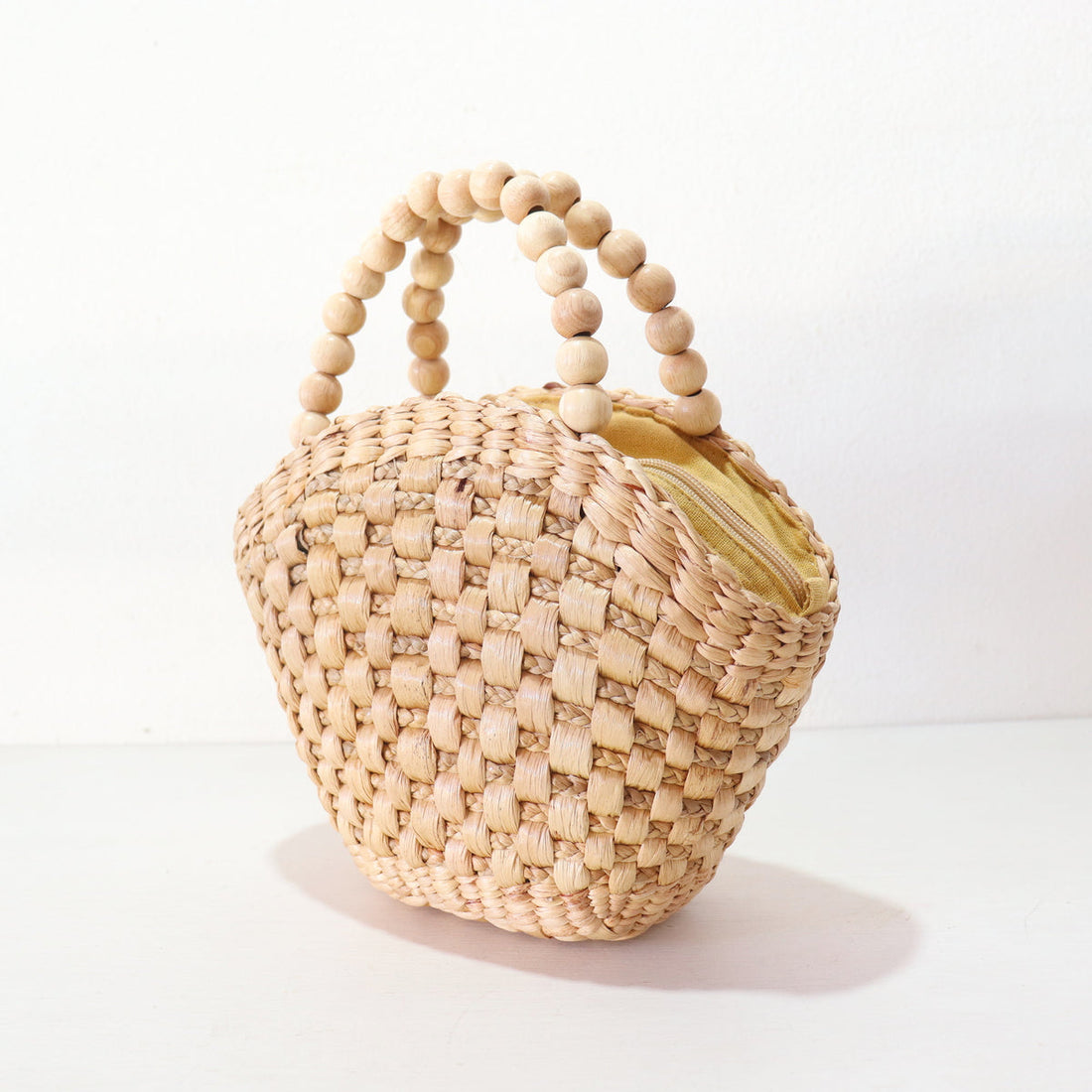 The Capri Beaded Handle Tote