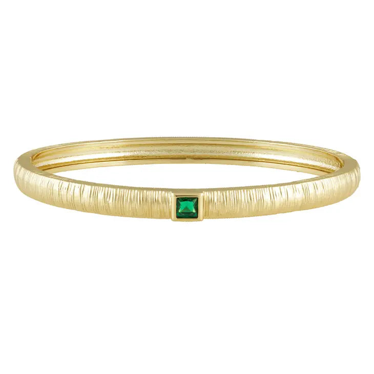 Winnie Cz Bangle Emerald