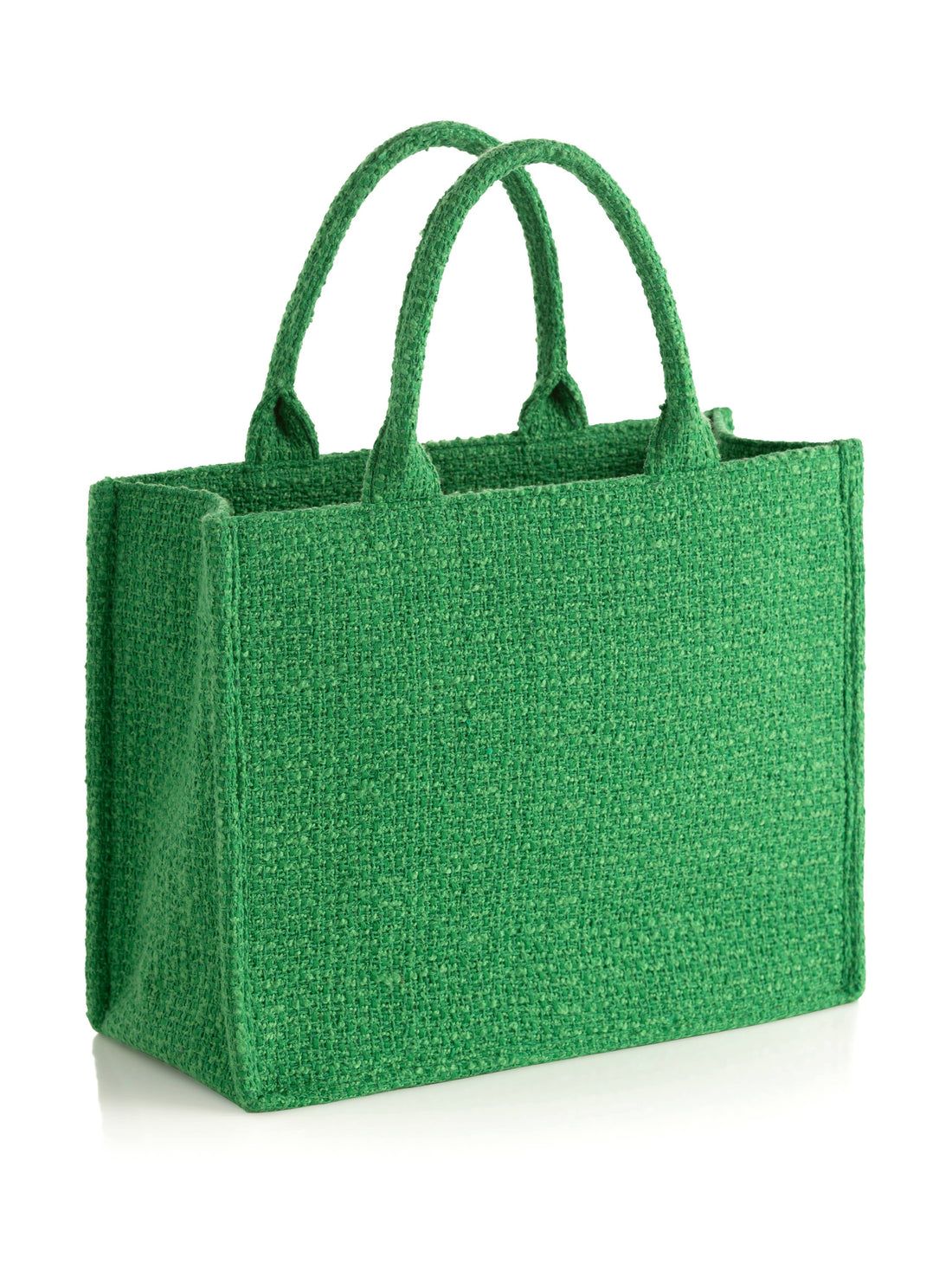 Billie Tote: Green Tweed Handbag