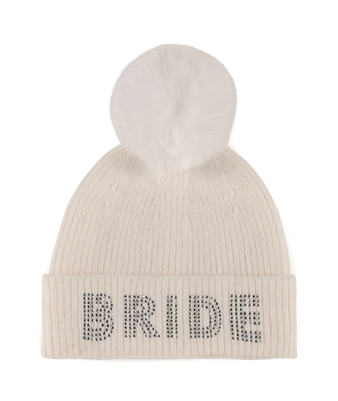 “BRIDE" BEANIE: Diamond-Adorned Winter Hat